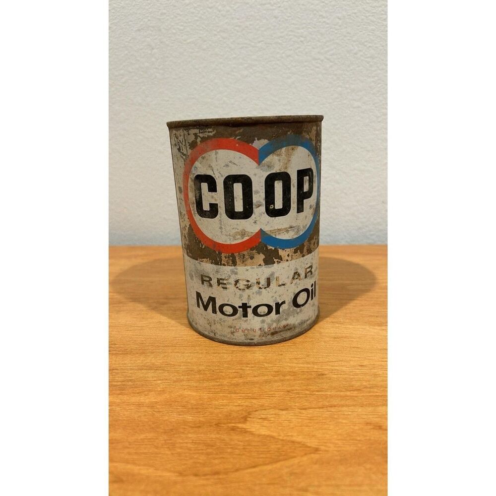 Coop Oil can used  Regular Motor Oil  Kansas City Missouri Vintage